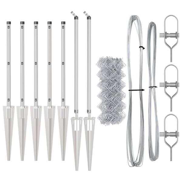 vidaXL Aitalatu Hopea 10 x 0,6 m (40 x 40 mm verkko) Ter&auml;s