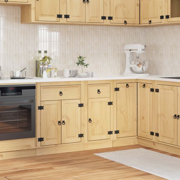 vidaXL Kaappi SKI Hunaja Ruskea 40 x 46 x 81,5 cm Massiivinen m&auml;nty