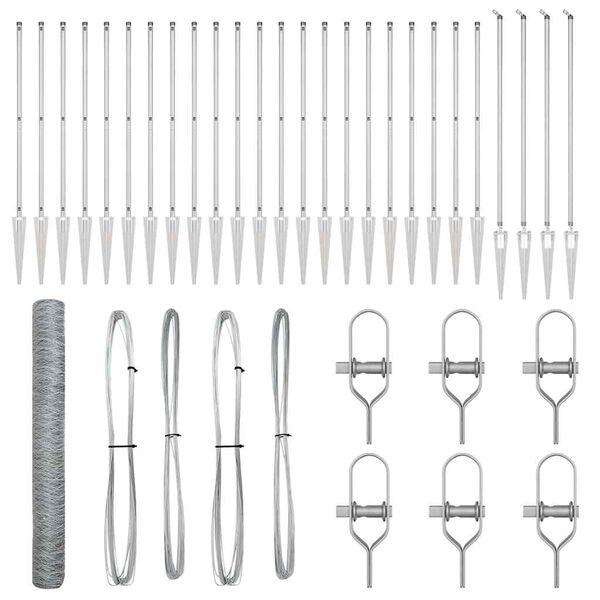 vidaXL Aitalatu Hopea 50 x 1,2 m (50 mm verkko) Ter&auml;s