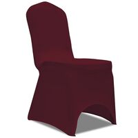 vidaXL Joustava tuolinpäällinen 100 kpl Viininpunainen