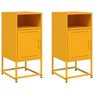 vidaXL Y&ouml;p&ouml;yd&auml;t 2 kpl sinapinkeltainen 36x39x78 cm ter&auml;s