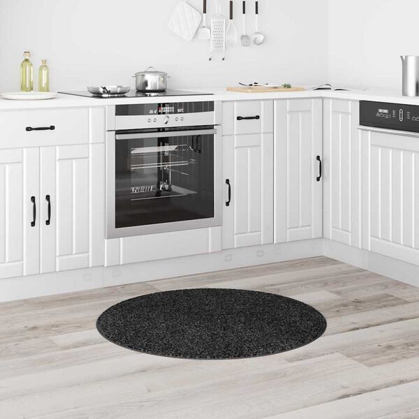 vidaXL Liukumaton Shaggy Matto Tumma harmaa 90 x 90 cm PP