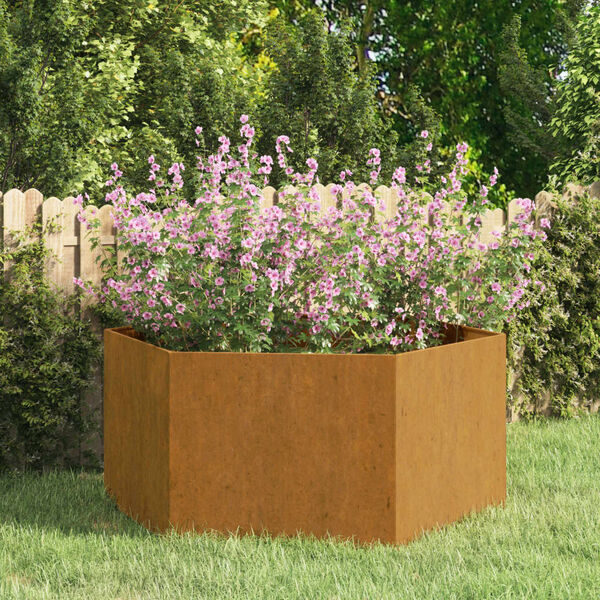 vidaXL Kukkalaatikko ruoste 90x90x45 cm Corten ter&auml;s