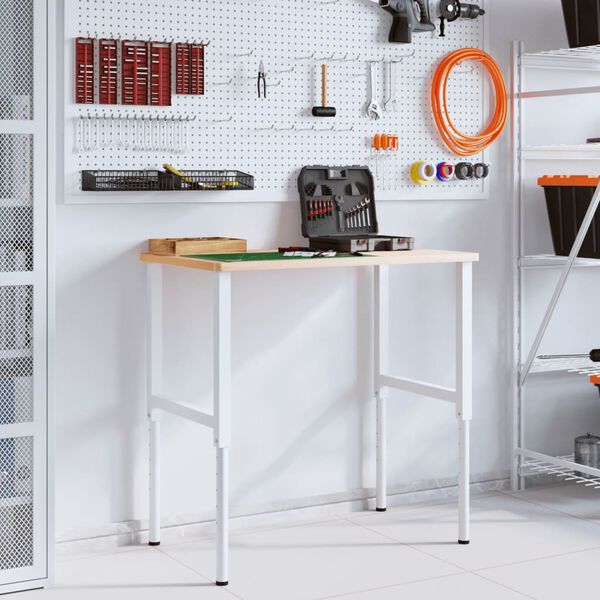 vidaXL S&auml;&auml;dett&auml;v&auml;t ty&ouml;p&ouml;yd&auml;n rungot 2kpl metalli 55x(69-95,5) cm harmaa