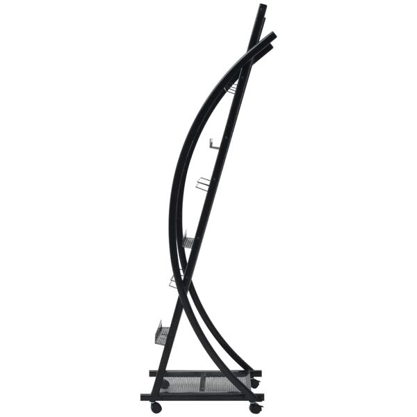 vidaXL Lehtiteline 40x32x131 cm musta A4