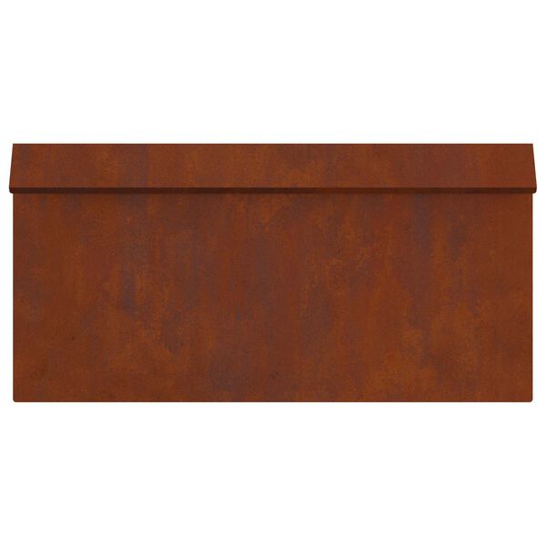 vidaXL Etanaaita Ruosteinen 50 x 3,5 x 25 cm Kulunut Ter&auml;s