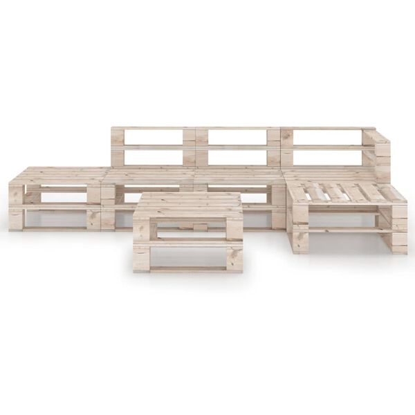 vidaXL 6-osainen puutarhan lavasohvasarja m&auml;nty