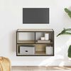 vidaXL TV-taso Sonoma-tammi 60x31x39,5 cm tekninen puu ja metalli