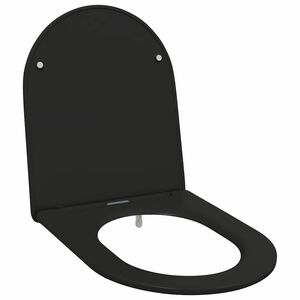 vidaXL WC-istuin Musta 47 x 36 x 3,4 cm Duroplast