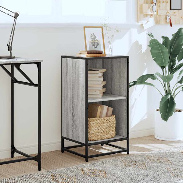 vidaXL Kirjakaappi Harmaa Sonoma 40x35x76 cm Engineered Wood