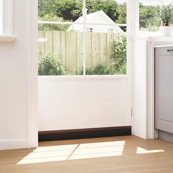 vidaXL Itsekiinnittyv&auml;t oven harjatiivisteet 12 pcs Ruskea 100 cm