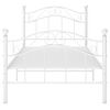vidaXL Sängynrunko valkoinen metalli 100x200 cm