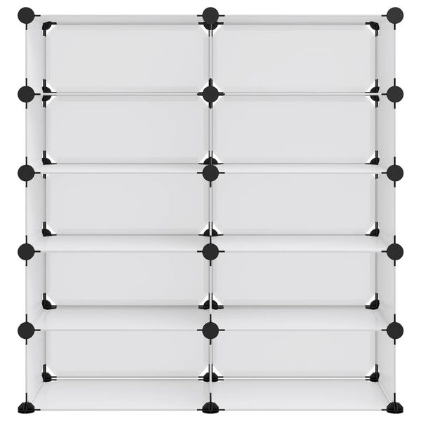 vidaXL Kenkäteline läpinäkyvä 84x32x88,5 cm PP