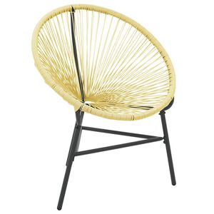 vidaXL Puutarhan Acapulco tuoli polyrottinki beige