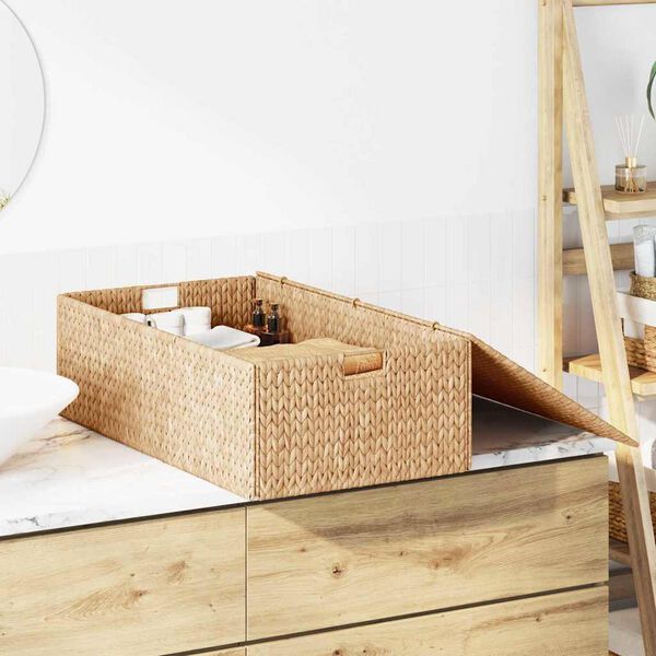 vidaXL S&auml;ilytyslaatikko Ruskea 75 x 42 x 23 cm Vesihyasintti