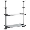 vidaXL Keitti&ouml;hylly 50x25x(50-70) cm alumiini
