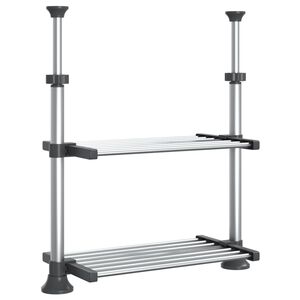 vidaXL Keitti&ouml;hylly 50x25x(50-70) cm alumiini