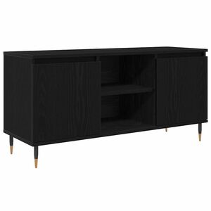 vidaXL TV-kaappi 104 x 35 x 50 cm Musta tammi. Tekninen puu