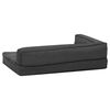 vidaXL Ergonominen koirans&auml;ngyn patja 60x42 cm pellavatyyli tummanharm