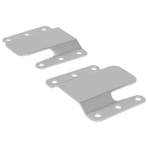 vidaXL Pinnalle Asennettava Kiinnike 2 pcs Hopea 75 x 66 x 1,4 mm