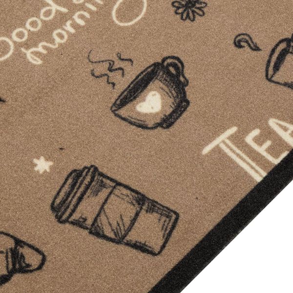 vidaXL Keittiön pestävä matto Morning ruskea 45x150 cm sametti