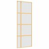 vidaXL Liukuovi kulta 76x205 cm himme&auml; ESG-lasi ja alumiini