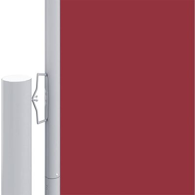 vidaXL Sisäänvedettävä sivumarkiisi punainen 220x600 cm