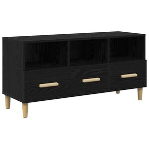 vidaXL TV-kaappi Musta tammi. 102 x 36 x 50 cm Tekninen puu