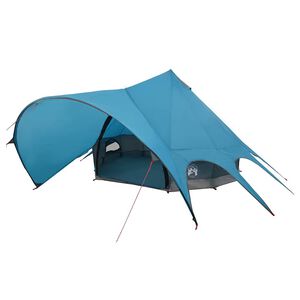 vidaXL Teepee-teltta 5-henkil&ouml;lle 5 hengelle Sininen ja harmaa
