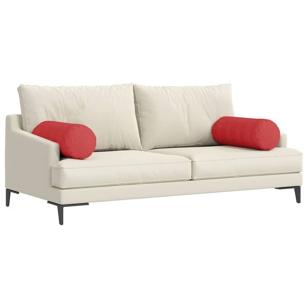 vidaXL Pystytyynyt 2 pcs Punainen Ø 25 x 70 cm kangas