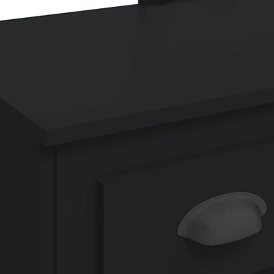 VidaXL Peilipöytä LED-valoilla musta 90x42x132,5 cm