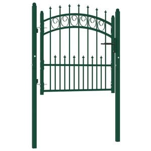 vidaXL Aitaportti EMMEN piikeill&auml; ter&auml;s 104x97 cm vihre&auml;