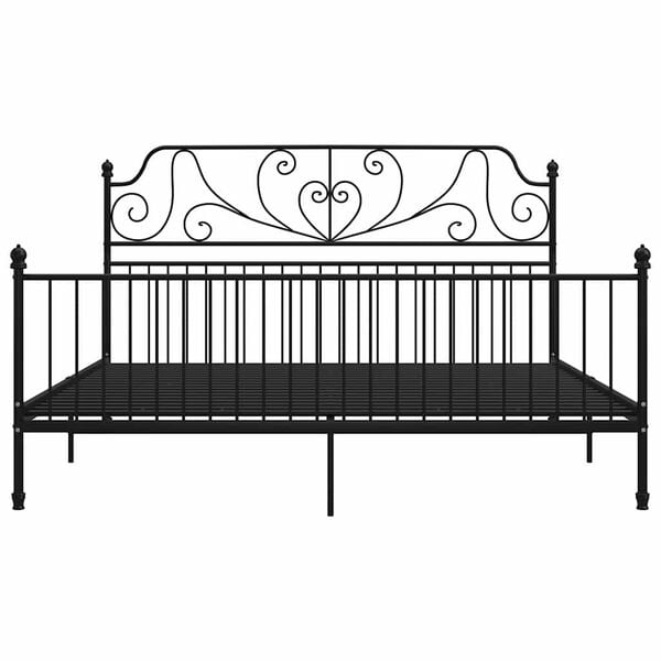vidaXL S&auml;ngynrunko musta metalli 200x200 cm
