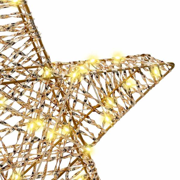 vidaXL 3D T&auml;hti 50 LED-valoilla L&auml;mmin valkoinen 55 x 52.5 x 9 cm PET