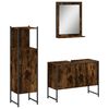 vidaXL 3-osainen Kylpyhuoneen kaappisarja savutammi tekninen puu
