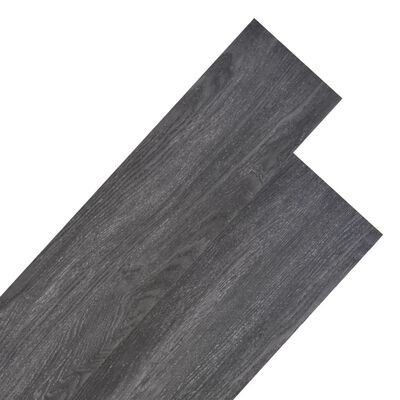 vidaXL PVC-lattialankut ei-itsekiinnittyvä 4,46 m² 3 mm musta