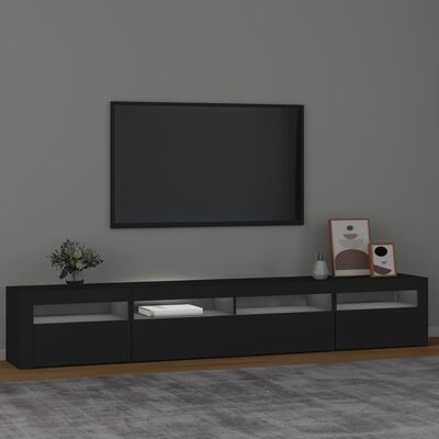 vidaXL TV-taso LED-valoilla musta 240x35x40 cm