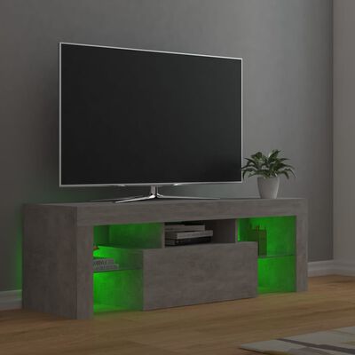 vidaXL TV-taso LED-valoilla betoninharmaa 120x35x40 cm
