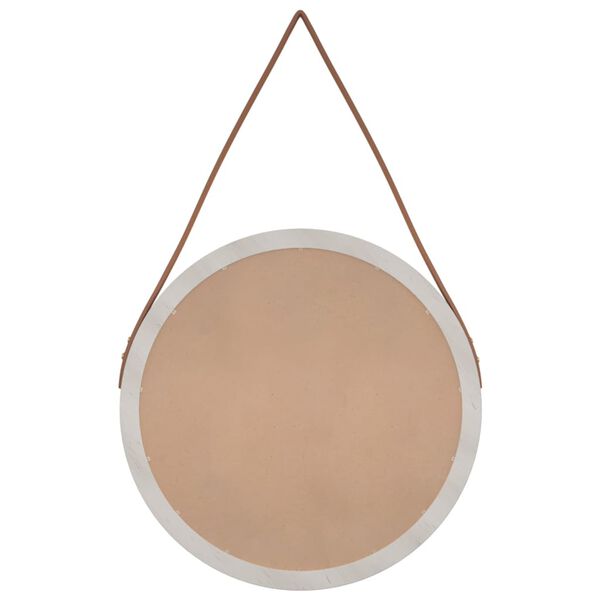 vidaXL Sein&auml;peili hihnalla valkoinen &Oslash; 45 cm