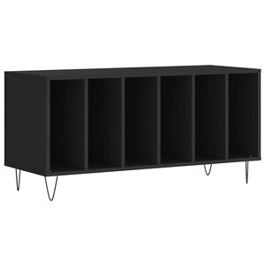 vidaXL LP-levyjen s&auml;ilytyskaappi musta 100x38x48 cm tekninen puu