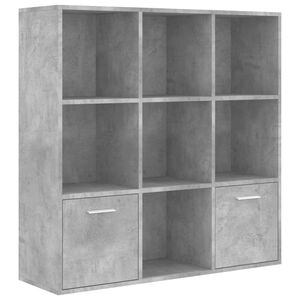 vidaXL Kirjahylly betoninharmaa 98x30x98 cm tekninen puu