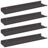 vidaXL Kelluva hylly 4 kpl Musta 40 x 8,5 x 2,5 cm Ter&auml;s