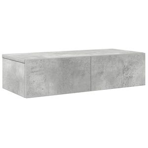 vidaXL Sein&auml;hylly laatikoilla betoninharmaa 60x26,5x15 cm tekninen puu