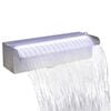 Suorakaide Uima-altaan Suihkul&auml;hde LED:ll&auml; Ruostumaton Ter&auml;s 30 cm