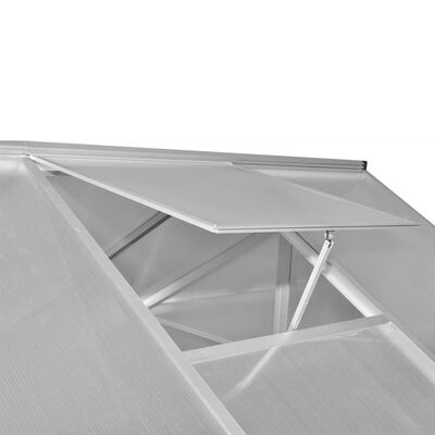vidaXL Vahvistettu alumiininen kasvihuone pohjarungolla 6,05 m²