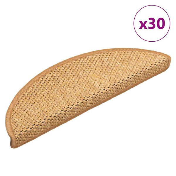 vidaXL Porrasmatot Itsekiinnittyv&auml; Sisal-Look 30 kpl 56x17x3 cm Sisal