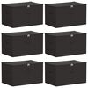vidaXL S&auml;ilytyslaatikko 6 pcs Antrasiitti 60 x 43 x 35 cm Kuitukangas