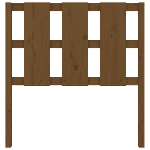 vidaXL Sängynpääty hunajanruskea 95,5x4x100 cm täysi mänty