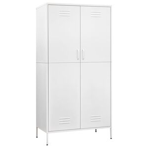 vidaXL Vaatekaappi valkoinen 90x50x180 cm ter&auml;s
