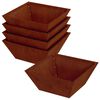 vidaXL Puutarha ruukku 5 pcs Ruosteinen 40 x 40 x 15 cm Kulunut Ter&auml;s